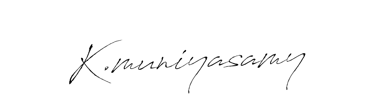 Make a short K.muniyasamy signature style. Manage your documents anywhere anytime using Antro_Vectra. Create and add eSignatures, submit forms, share and send files easily. K.muniyasamy signature style 6 images and pictures png