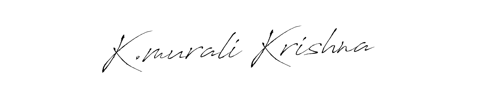 This is the best signature style for the K.murali Krishna name. Also you like these signature font (Antro_Vectra). Mix name signature. K.murali Krishna signature style 6 images and pictures png