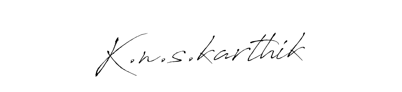 Design your own signature with our free online signature maker. With this signature software, you can create a handwritten (Antro_Vectra) signature for name K.n.s.karthik. K.n.s.karthik signature style 6 images and pictures png
