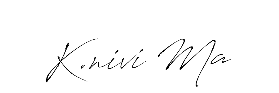 Create a beautiful signature design for name K.nivi Ma. With this signature (Antro_Vectra) fonts, you can make a handwritten signature for free. K.nivi Ma signature style 6 images and pictures png