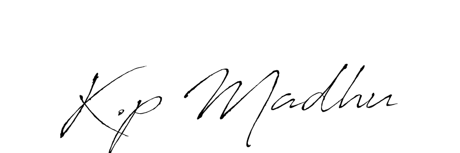 How to make K.p Madhu signature? Antro_Vectra is a professional autograph style. Create handwritten signature for K.p Madhu name. K.p Madhu signature style 6 images and pictures png