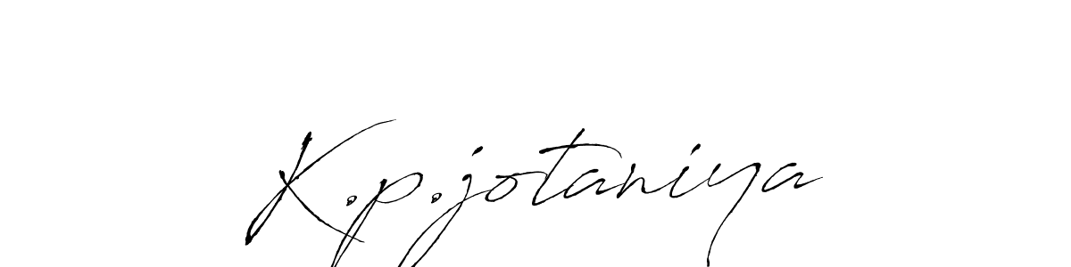 Create a beautiful signature design for name K.p.jotaniya. With this signature (Antro_Vectra) fonts, you can make a handwritten signature for free. K.p.jotaniya signature style 6 images and pictures png