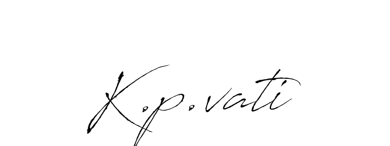 Use a signature maker to create a handwritten signature online. With this signature software, you can design (Antro_Vectra) your own signature for name K.p.vati. K.p.vati signature style 6 images and pictures png