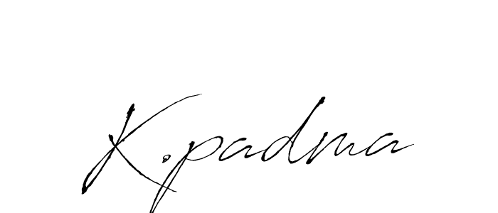 Design your own signature with our free online signature maker. With this signature software, you can create a handwritten (Antro_Vectra) signature for name K.padma. K.padma signature style 6 images and pictures png