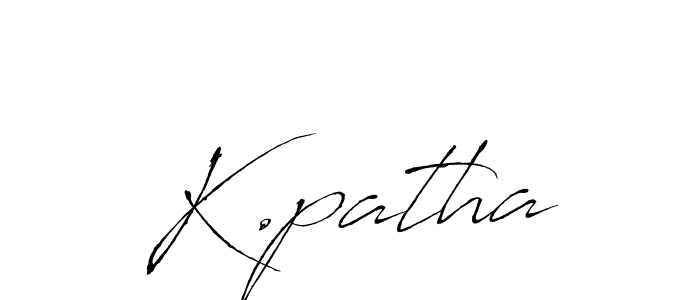 Design your own signature with our free online signature maker. With this signature software, you can create a handwritten (Antro_Vectra) signature for name K.patha. K.patha signature style 6 images and pictures png