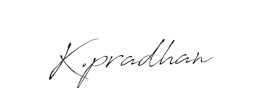 Design your own signature with our free online signature maker. With this signature software, you can create a handwritten (Antro_Vectra) signature for name K.pradhan. K.pradhan signature style 6 images and pictures png