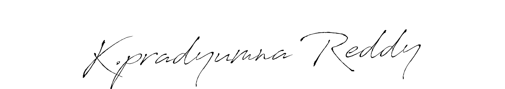 Design your own signature with our free online signature maker. With this signature software, you can create a handwritten (Antro_Vectra) signature for name K.pradyumna Reddy. K.pradyumna Reddy signature style 6 images and pictures png