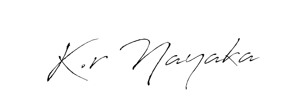The best way (Antro_Vectra) to make a short signature is to pick only two or three words in your name. The name K.r Nayaka include a total of six letters. For converting this name. K.r Nayaka signature style 6 images and pictures png