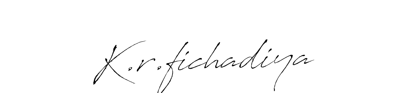 Once you've used our free online signature maker to create your best signature Antro_Vectra style, it's time to enjoy all of the benefits that K.r.fichadiya name signing documents. K.r.fichadiya signature style 6 images and pictures png