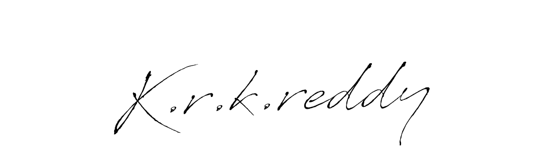 Use a signature maker to create a handwritten signature online. With this signature software, you can design (Antro_Vectra) your own signature for name K.r.k.reddy. K.r.k.reddy signature style 6 images and pictures png