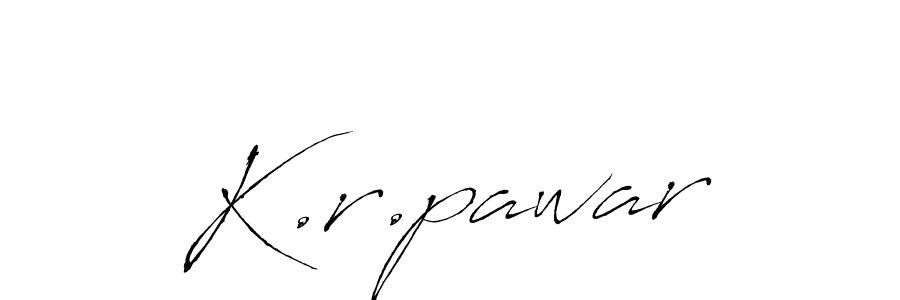 Use a signature maker to create a handwritten signature online. With this signature software, you can design (Antro_Vectra) your own signature for name K.r.pawar. K.r.pawar signature style 6 images and pictures png