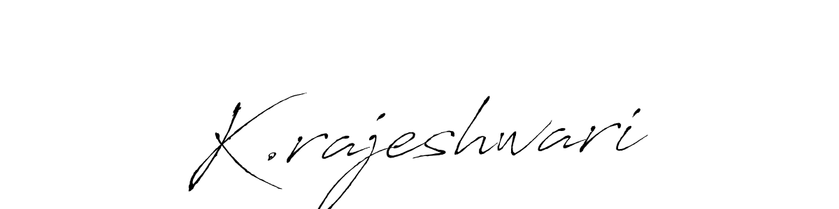 This is the best signature style for the K.rajeshwari name. Also you like these signature font (Antro_Vectra). Mix name signature. K.rajeshwari signature style 6 images and pictures png