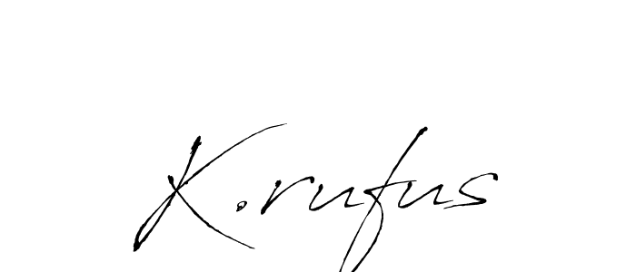 You should practise on your own different ways (Antro_Vectra) to write your name (K.rufus) in signature. don't let someone else do it for you. K.rufus signature style 6 images and pictures png