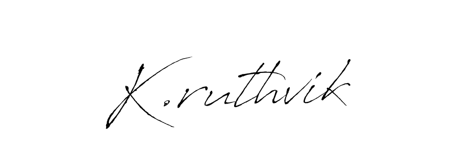 Antro_Vectra is a professional signature style that is perfect for those who want to add a touch of class to their signature. It is also a great choice for those who want to make their signature more unique. Get K.ruthvik name to fancy signature for free. K.ruthvik signature style 6 images and pictures png