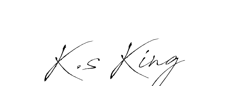How to make K.s King name signature. Use Antro_Vectra style for creating short signs online. This is the latest handwritten sign. K.s King signature style 6 images and pictures png