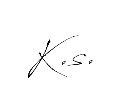 How to make K.s. signature? Antro_Vectra is a professional autograph style. Create handwritten signature for K.s. name. K.s. signature style 6 images and pictures png