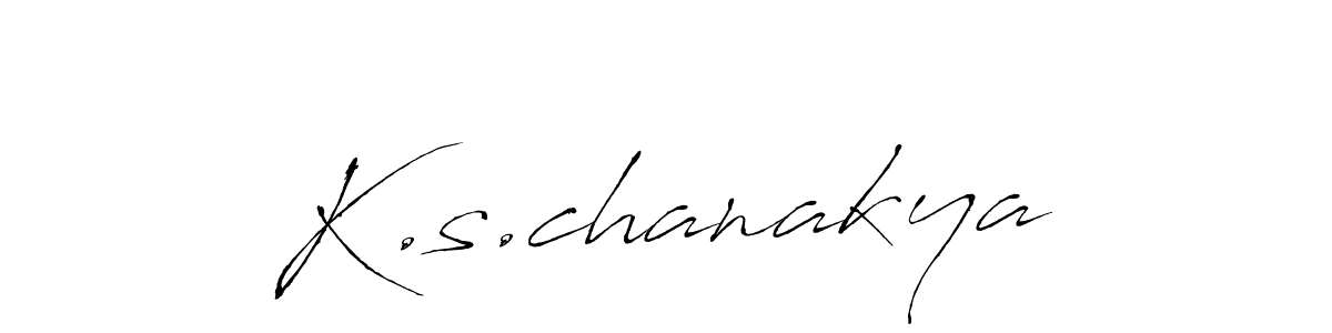 How to make K.s.chanakya signature? Antro_Vectra is a professional autograph style. Create handwritten signature for K.s.chanakya name. K.s.chanakya signature style 6 images and pictures png