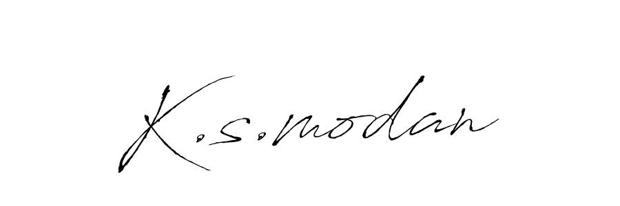 Design your own signature with our free online signature maker. With this signature software, you can create a handwritten (Antro_Vectra) signature for name K.s.modan. K.s.modan signature style 6 images and pictures png