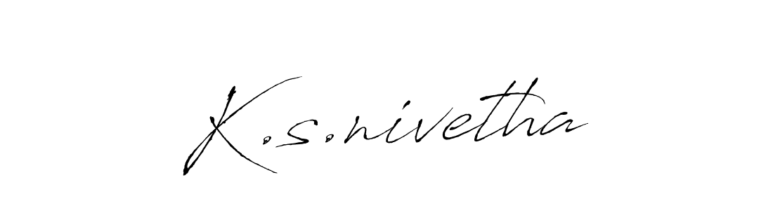 How to make K.s.nivetha signature? Antro_Vectra is a professional autograph style. Create handwritten signature for K.s.nivetha name. K.s.nivetha signature style 6 images and pictures png