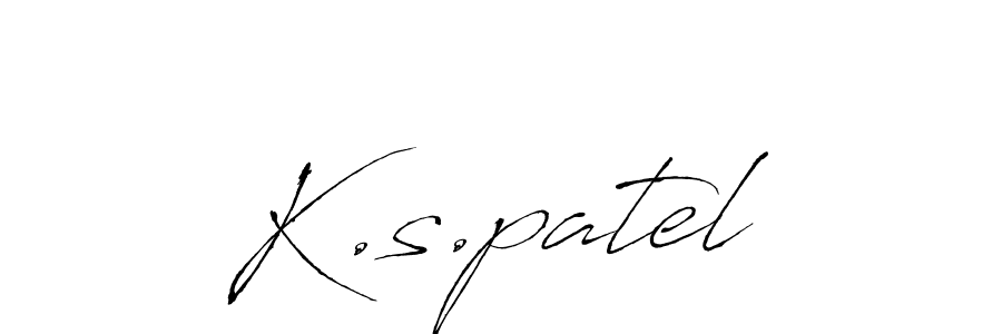 K.s.patel stylish signature style. Best Handwritten Sign (Antro_Vectra) for my name. Handwritten Signature Collection Ideas for my name K.s.patel. K.s.patel signature style 6 images and pictures png