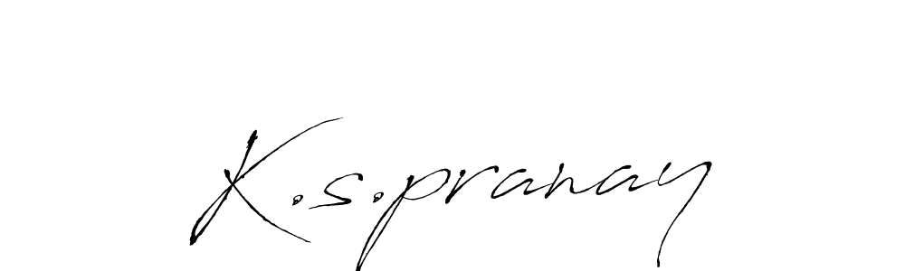 The best way (Antro_Vectra) to make a short signature is to pick only two or three words in your name. The name K.s.pranay include a total of six letters. For converting this name. K.s.pranay signature style 6 images and pictures png