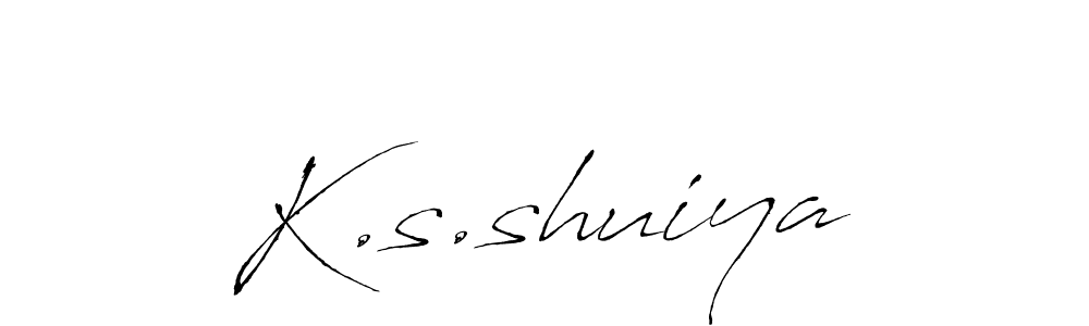 K.s.shuiya stylish signature style. Best Handwritten Sign (Antro_Vectra) for my name. Handwritten Signature Collection Ideas for my name K.s.shuiya. K.s.shuiya signature style 6 images and pictures png