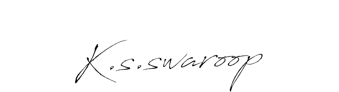 Design your own signature with our free online signature maker. With this signature software, you can create a handwritten (Antro_Vectra) signature for name K.s.swaroop. K.s.swaroop signature style 6 images and pictures png