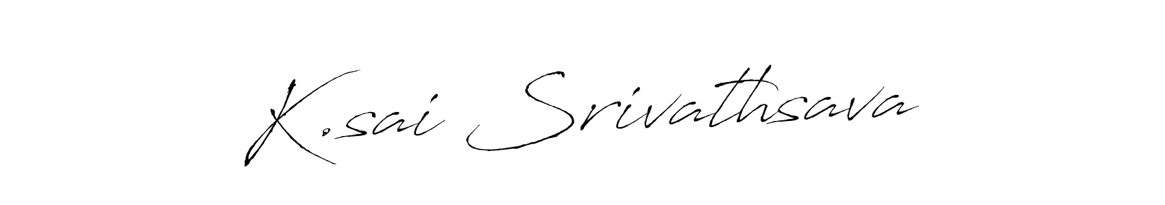 Antro_Vectra is a professional signature style that is perfect for those who want to add a touch of class to their signature. It is also a great choice for those who want to make their signature more unique. Get K.sai Srivathsava name to fancy signature for free. K.sai Srivathsava signature style 6 images and pictures png