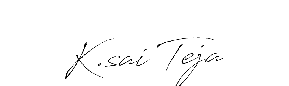 Create a beautiful signature design for name K.sai Teja. With this signature (Antro_Vectra) fonts, you can make a handwritten signature for free. K.sai Teja signature style 6 images and pictures png