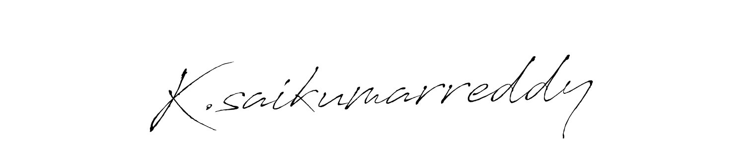 How to make K.saikumarreddy name signature. Use Antro_Vectra style for creating short signs online. This is the latest handwritten sign. K.saikumarreddy signature style 6 images and pictures png