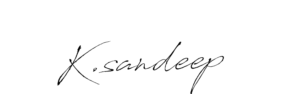 Also we have K.sandeep name is the best signature style. Create professional handwritten signature collection using Antro_Vectra autograph style. K.sandeep signature style 6 images and pictures png