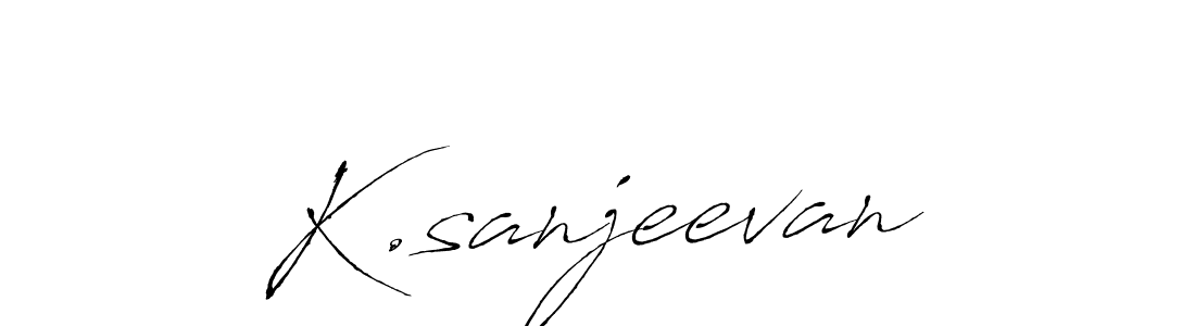 You should practise on your own different ways (Antro_Vectra) to write your name (K.sanjeevan) in signature. don't let someone else do it for you. K.sanjeevan signature style 6 images and pictures png