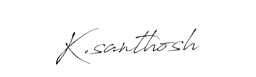 if you are searching for the best signature style for your name K.santhosh. so please give up your signature search. here we have designed multiple signature styles  using Antro_Vectra. K.santhosh signature style 6 images and pictures png