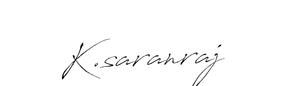 You should practise on your own different ways (Antro_Vectra) to write your name (K.saranraj) in signature. don't let someone else do it for you. K.saranraj signature style 6 images and pictures png