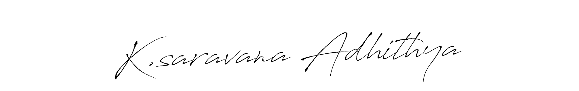 Design your own signature with our free online signature maker. With this signature software, you can create a handwritten (Antro_Vectra) signature for name K.saravana Adhithya. K.saravana Adhithya signature style 6 images and pictures png