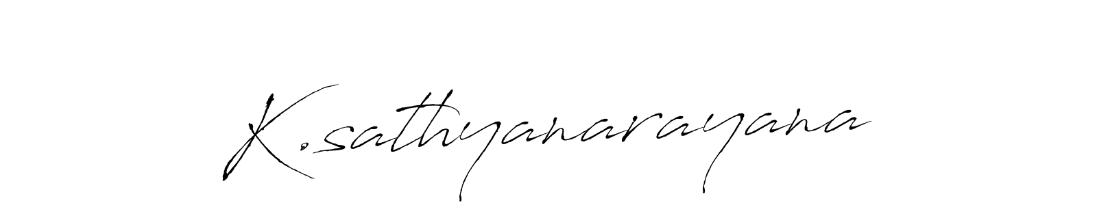 How to make K.sathyanarayana name signature. Use Antro_Vectra style for creating short signs online. This is the latest handwritten sign. K.sathyanarayana signature style 6 images and pictures png