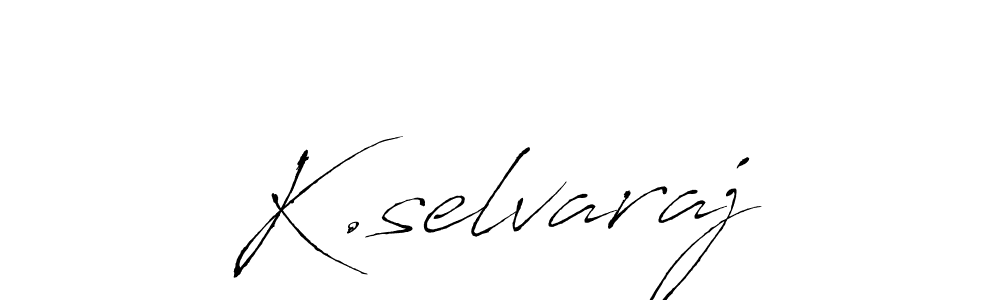 How to make K.selvaraj name signature. Use Antro_Vectra style for creating short signs online. This is the latest handwritten sign. K.selvaraj signature style 6 images and pictures png