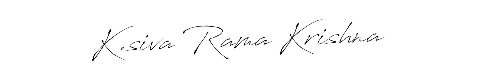 The best way (Antro_Vectra) to make a short signature is to pick only two or three words in your name. The name K.siva Rama Krishna include a total of six letters. For converting this name. K.siva Rama Krishna signature style 6 images and pictures png