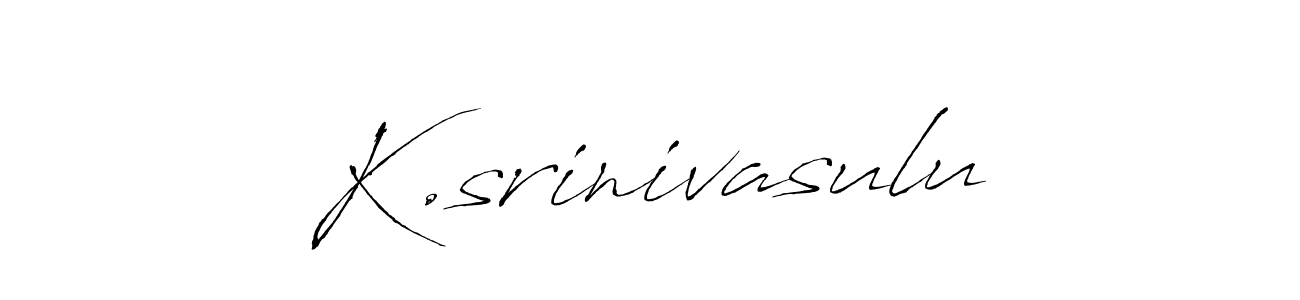 The best way (Antro_Vectra) to make a short signature is to pick only two or three words in your name. The name K.srinivasulu include a total of six letters. For converting this name. K.srinivasulu signature style 6 images and pictures png