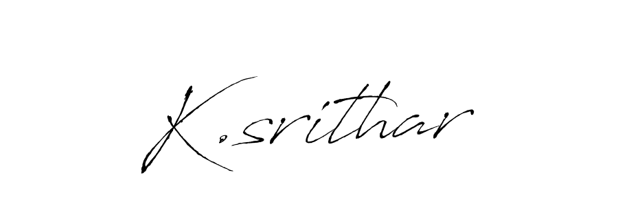 Make a beautiful signature design for name K.srithar. With this signature (Antro_Vectra) style, you can create a handwritten signature for free. K.srithar signature style 6 images and pictures png