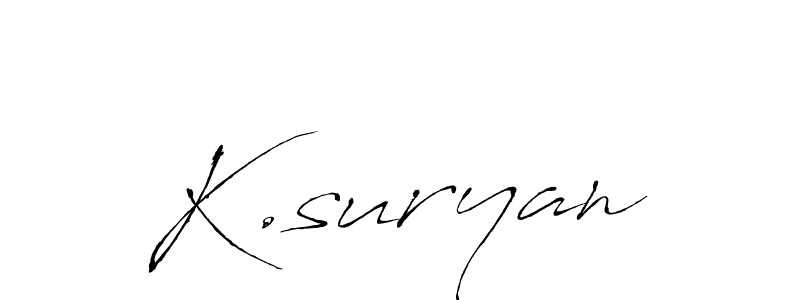 Also we have K.suryan name is the best signature style. Create professional handwritten signature collection using Antro_Vectra autograph style. K.suryan signature style 6 images and pictures png