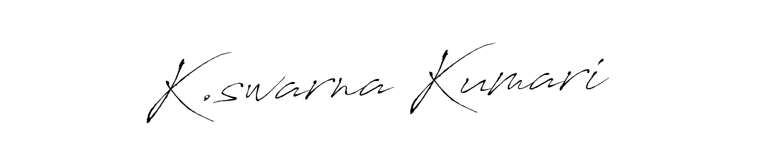 Design your own signature with our free online signature maker. With this signature software, you can create a handwritten (Antro_Vectra) signature for name K.swarna Kumari. K.swarna Kumari signature style 6 images and pictures png