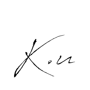 Similarly Antro_Vectra is the best handwritten signature design. Signature creator online .You can use it as an online autograph creator for name K.u. K.u signature style 6 images and pictures png