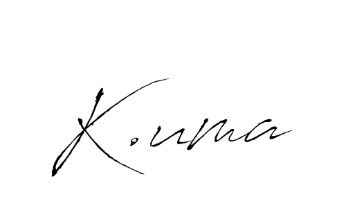 Use a signature maker to create a handwritten signature online. With this signature software, you can design (Antro_Vectra) your own signature for name K.uma. K.uma signature style 6 images and pictures png