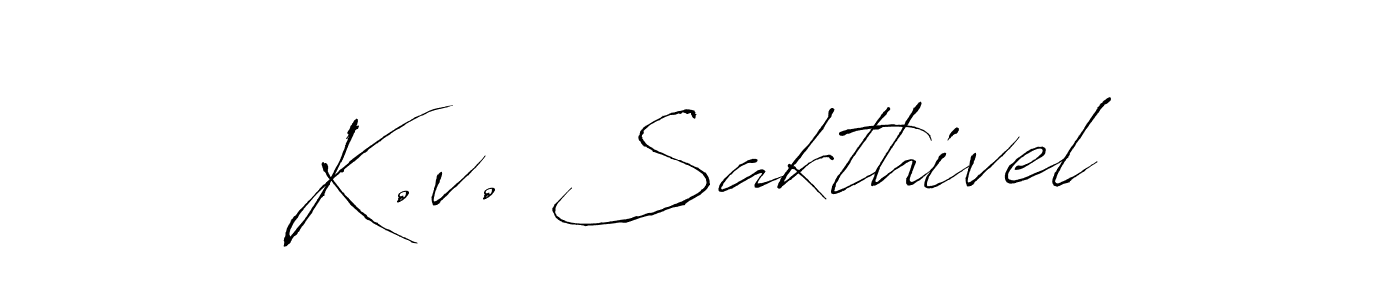 Design your own signature with our free online signature maker. With this signature software, you can create a handwritten (Antro_Vectra) signature for name K.v. Sakthivel. K.v. Sakthivel signature style 6 images and pictures png