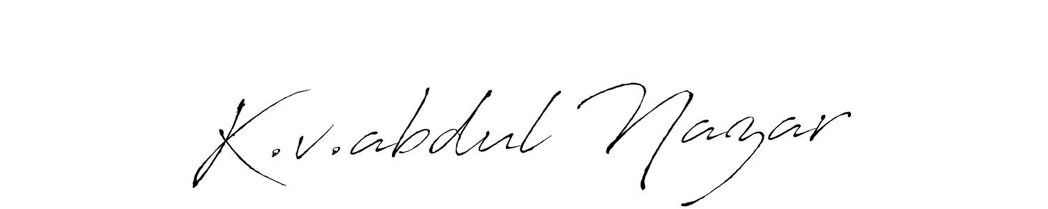 It looks lik you need a new signature style for name K.v.abdul Nazar. Design unique handwritten (Antro_Vectra) signature with our free signature maker in just a few clicks. K.v.abdul Nazar signature style 6 images and pictures png