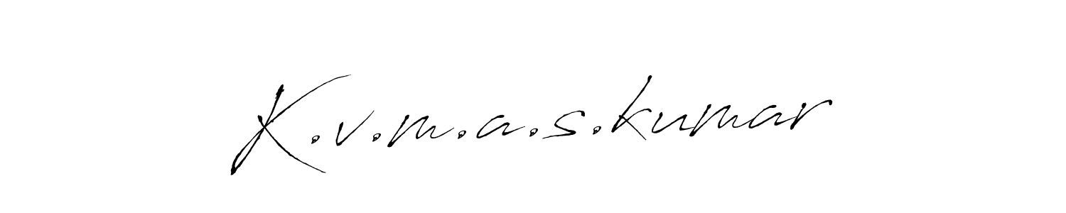 Design your own signature with our free online signature maker. With this signature software, you can create a handwritten (Antro_Vectra) signature for name K.v.m.a.s.kumar. K.v.m.a.s.kumar signature style 6 images and pictures png