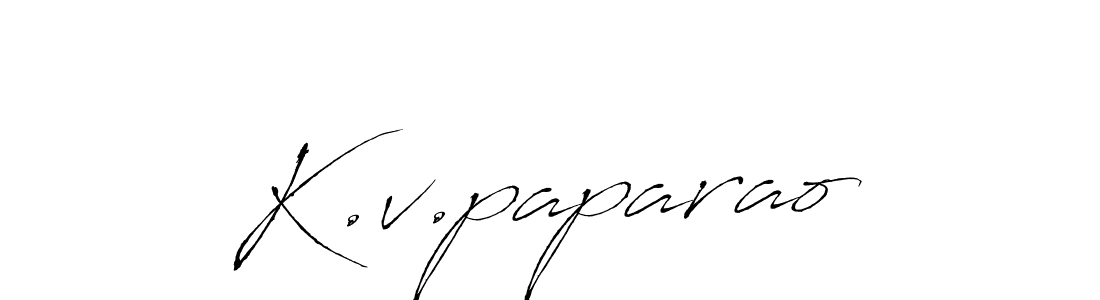 How to make K.v.paparao name signature. Use Antro_Vectra style for creating short signs online. This is the latest handwritten sign. K.v.paparao signature style 6 images and pictures png