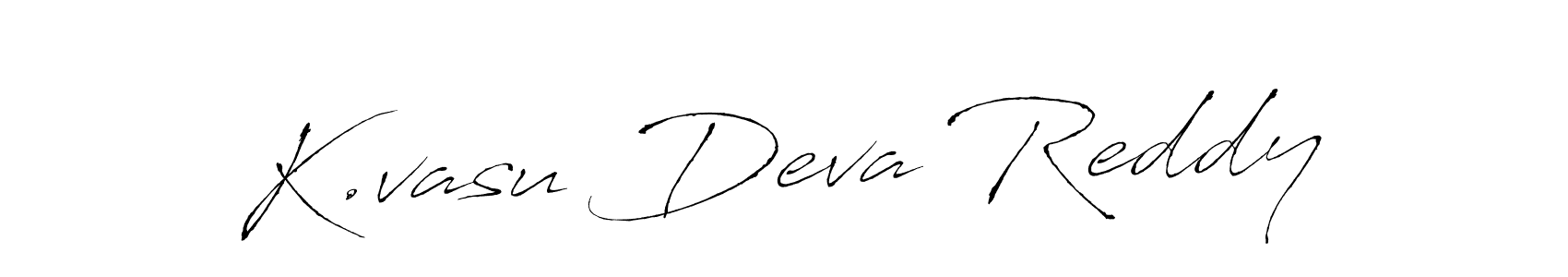 How to make K.vasu Deva Reddy name signature. Use Antro_Vectra style for creating short signs online. This is the latest handwritten sign. K.vasu Deva Reddy signature style 6 images and pictures png