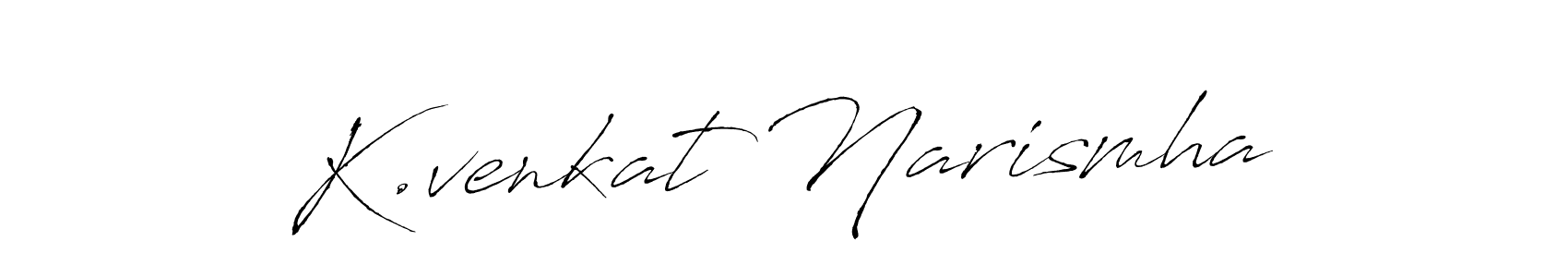 The best way (Antro_Vectra) to make a short signature is to pick only two or three words in your name. The name K.venkat Narismha include a total of six letters. For converting this name. K.venkat Narismha signature style 6 images and pictures png
